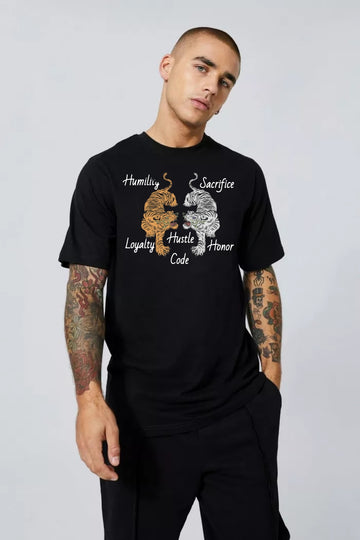 Hustle Code T-Shirt – Humility. Sacrifice. Loyalty. Honor